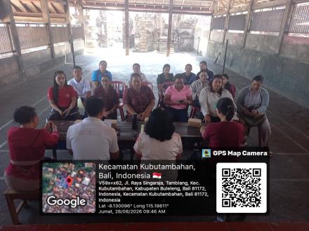 Dinas PMD PPKB Kabupaten Buleleng Gelar Monev Kader TPK di Desa Tamblang